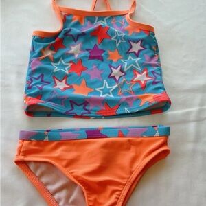 2T Tankini Two Piece Swimsuit Swim Suit Toddler Girl wonder nation preowned